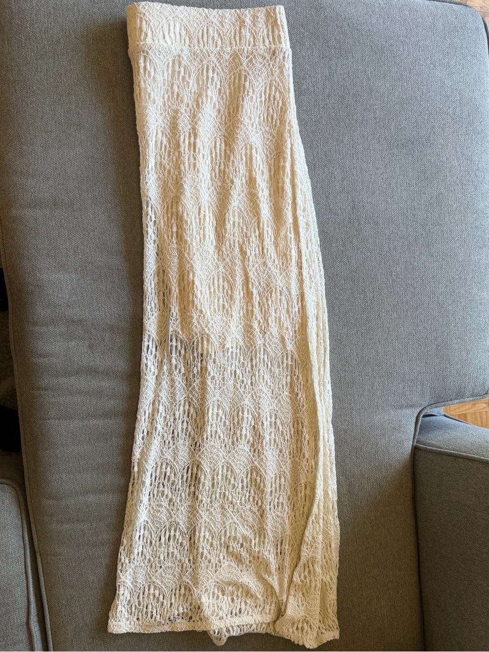 torrid Cream Crochet Lace Curtain Panel